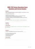 NERC TOP System Operations Exam Questions and Correct Answers&period;