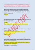CANNON TRUST FUNDAMENTALS CERTIFIED QUALITY EXAM  VERIFIED QUESTIONS AND ACCURATE ANSWERS GRADED A&plus;