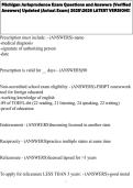 Michigan Jurisprudence Exam Questions and Answers &lpar;Verified Answers&rpar; Updated &lpar;Actual Exam&rpar; 20252026 LATEST VERSION&excl;&excl;