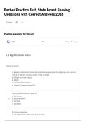 Barber Practice Test&comma; State Board Shaving Questions with Correct Answers 2026