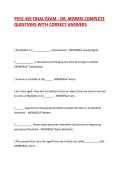 PSYC 450 FINAL EXAM - DR&period; MORRIS COMPLETE QUESTIONS WITH CORRECT ANSWERS