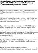Paramedic FISDAP Airway Final Review EXAM fully solved & updated 2025-2026&lpar;latest version verified for accuracy&rpar; &lpar;Questions &plus; Answers&rpar; Solved 100&percnt; Correct&excl;&excl;