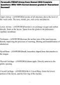 Paramedic FISDAP Airway Exam Newest 2026 Complete Questions &vert; With 100&percnt; Correct Answers graded A&plus; Guaranteed Success&excl;&excl;