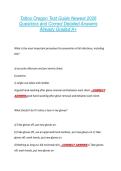 Tattoo Oregon Test Guide Newest 2026  Questions and Correct Detailed Answers  Already Graded A&plus; 