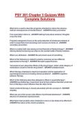 PSY 381 Chapter 3 Quizzes With Complete Solutions
