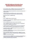 HAN 364 Healthcare Informatics Exam Questions With Accurate Answers