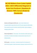NR 569 Midterm Exam Study Guide &vert; Practice Questions & Verified Answers