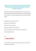 State Farm Fire Independent Policy Exam Newest  2026 Questions and Correct Detailed Answers  Already Graded A&plus; 