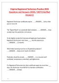 Virginia Registered Technician Practice 2026  Questions and Answers &lpar;2026 &sol; 2027&rpar; &lpar;Verified  Answers&rpar;