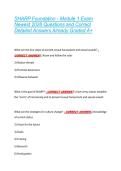 SHARP Foundation - Module 1 Exam  Newest 2026 Questions and Correct  Detailed Answers Already Graded A&plus; 