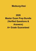 Med Surg HESI 2026 &vert; Medical Surgical Nursing Exam Questions&comma; Answers & Rationales PDF