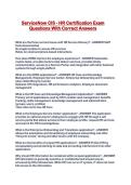 ServiceNow CIS - HR Certification Exam Questions With Correct Answers