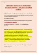 PSYCHIATRIC TECHNICIAN PHARMACOLOGY  BOARD EXAM REVIEW &ndash; PRACTICE QUESTIONS &  ANSWERS&period;