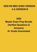 HESI RN Med-Surg Practice Exams A & B 2024&ndash;2025 &vert; Questions&comma; Answers & Rationales PDF