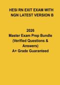 HESI RN Exit Exam NGN Version B 2026 &vert; Practice Questions&comma; Case Studies & Rationales PDF
