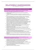 Samenvatting -  Relationele ontwikkeling 1