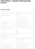 MBA 703 Quiz 2 &ndash; Questions With Appropriate Solutions