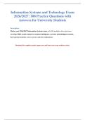 Information Systems Exam 2026&sol;2027