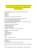 NCC Electronic Fetal Monitoring Certification with all Correct & 100&percnt; Verified Answers &vert;Latest Version &vert;Already Graded A&plus;