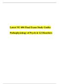 Latest NU 606 Final Exam Study Guide Pathophysiology of Psych & GI Disorders&period;