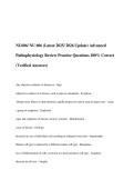 NU606  &lpar;Latest 2025 2026 Update&rpar; Advanced Pathophysiology Review Practice Questions 100&percnt; Correct &lpar;Verified Answers&rpar;