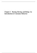 Chapter 1 Buying&comma; Having&comma; and Being An Introduction to Consumer Behavior