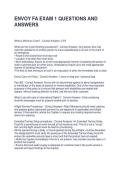 ENVOY FA EXAM 1 QUESTIONS AND ANSWERS