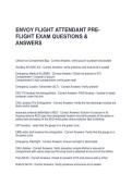 ENVOY FLIGHT ATTENDANT PRE-FLIGHT EXAM QUESTIONS & ANSWERS