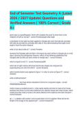 Geometry A & B Complete Semester Exam Bundle 2026&sol;2027 &vert; Plato&sol;Edmentum Final Tests &vert; Questions & Verified Answers &vert; Full Study Guide &vert; 100&percnt; Correct &vert; Grade A&plus;