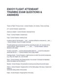 ENVOY FLIGHT ATTENDANT TRAINING EXAM QUESTIONS & ANSWERS