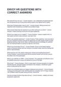 ENVOY HR QUESTIONS WITH CORRECT ANSWERS
