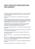 ENVOY PRACTICE EXAM QUESTIONS AND ANSWERS