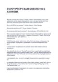 ENVOY PREP EXAM QUESTIONS & ANSWERS