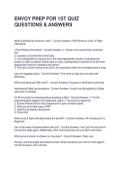 ENVOY PREP FOR 1ST QUIZ QUESTIONS & ANSWERS