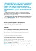 40-HOUR RBT TRAINING CUMULATIVE EXAM &lpar;CR INSTITUTE&rpar; PRACTICE TEST &vert; COMPLETE QUESTIONS & VERIFIED ANSWERS WITH DETAILED EXPLANATIONS &vert; UPDATED 2026 RBT EXAM PREP GUIDE &vert; HIGH-YIELD STUDY PDF