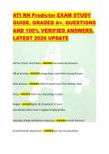 ATI RN Predictor EXAM STUDY  GUIDE&period; GRADED A&plus;&period; QUESTIONS  AND 100&percnt; VERIFIED ANSWERS&period;  LATEST 2026 UPDATE 