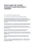 ENVOY RAMP PRE-COURSE GLOSSARY EXAM QUESTIONS & ANSWERS