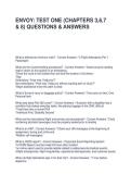 ENVOY TEST ONE &lpar;CHAPTERS 3&comma;6&comma;7 & 8&rpar; QUESTIONS & ANSWERS