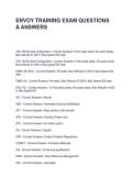 ENVOY TRAINING EXAM QUESTIONS & ANSWERS