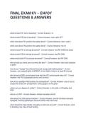 FINAL EXAM KV &ndash; ENVOY QUESTIONS & ANSWERS