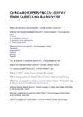 ONBOARD EXPERIENCES &ndash; ENVOY EXAM QUESTIONS & ANSWERS