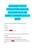 IAHSS BASIC OFFICER  CERTIFICATION EXAM 100  QUESTIONS WITH 100-  CORRECT ANSWERS 2026&sol; A&plus;  GRADE