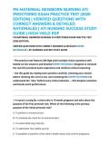 PN MATERNAL NEWBORN NURSING ATI PROCTORED EXAM PRACTICE TEST &lpar;2026 EDITION&rpar; &vert; VERIFIED QUESTIONS WITH CORRECT ANSWERS & DETAILED RATIONALES &vert; ATI NURSING SUCCESS STUDY GUIDE &vert; HIGH-YIELD PDF