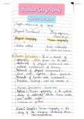 Class notes Geography  