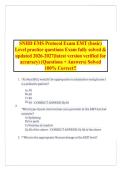 SNHD EMS Protocol Exam EMT &lpar;Basic&rpar; &ndash; 2026&sol;2027 Verified Practice Questions & Answers