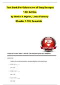Calculation of Drug Dosages Test Bank &lpar;12th Edition&rpar; &ndash; Ogden & Fluharty &lpar;Chapters 1-19&rpar; 2026&sol;2027