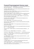 Funeral Prearrangement license exam