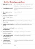 Certified Clinical Supervisor Exam LATEST Update&vert;Complete Exam Set Questions And Verified Answers &vert; Get It 100&percnt; Accurate&excl;&excl;&vert; Already Passed A&plus;