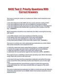 N432 Test 2&colon; Priority Questions With Correct Answers