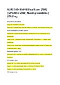 NURS 5434 FNP III Final Exam &lpar;PDF&rpar;  &vert;&lpar;UPDATED 2026&rpar; Nursing Questions &vert;  UTA Prep 